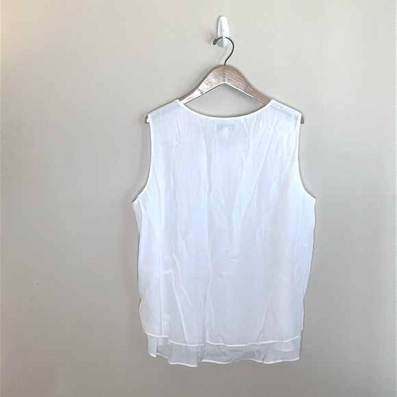 Cristina B Sleeveless Tunic Top Relaxed Fit Pull On White Womens Size XL - Picture 8 of 11